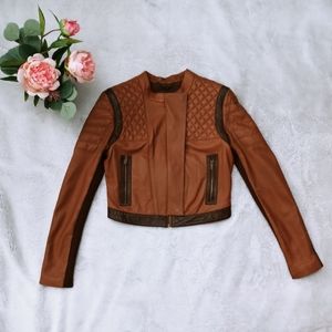 BCBGMAXAZRIA Josh leather jacket for women.